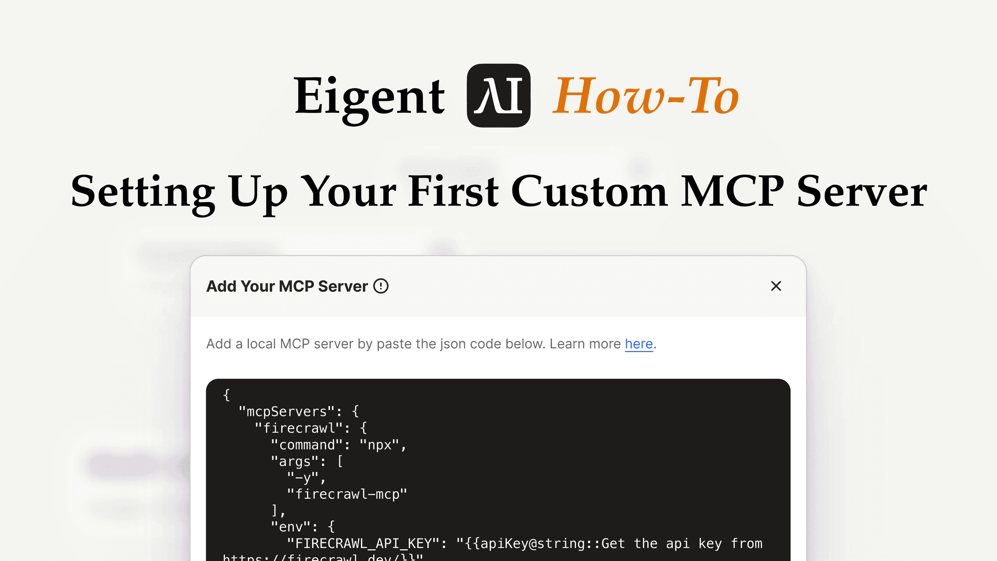 Eigent How-To: Setting Up Your First Custom MCP Server